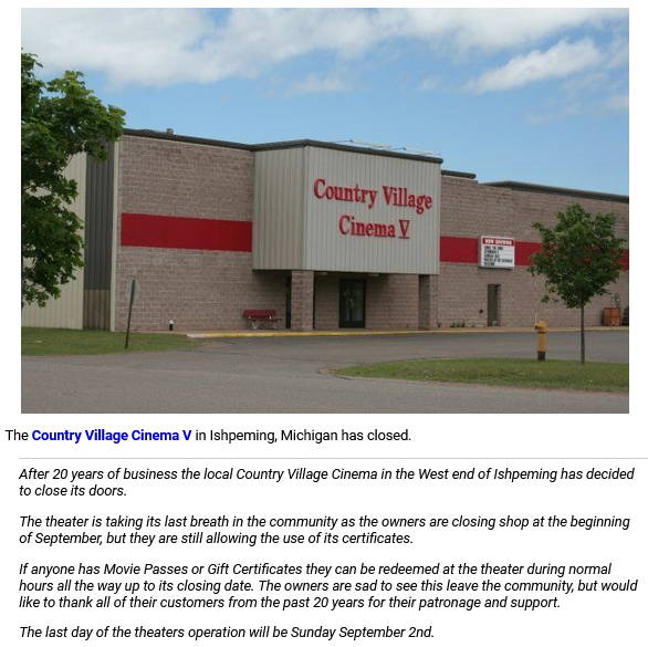 Country Village Cinema V - Article On Closing From Big Screen Cinema Guide (newer photo)